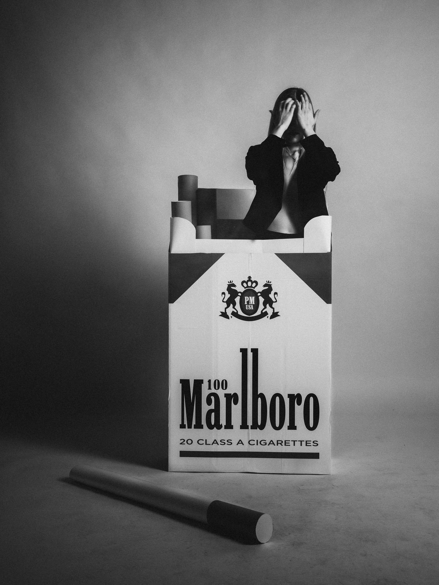 Black and white editorial portrait by Luka Detiček